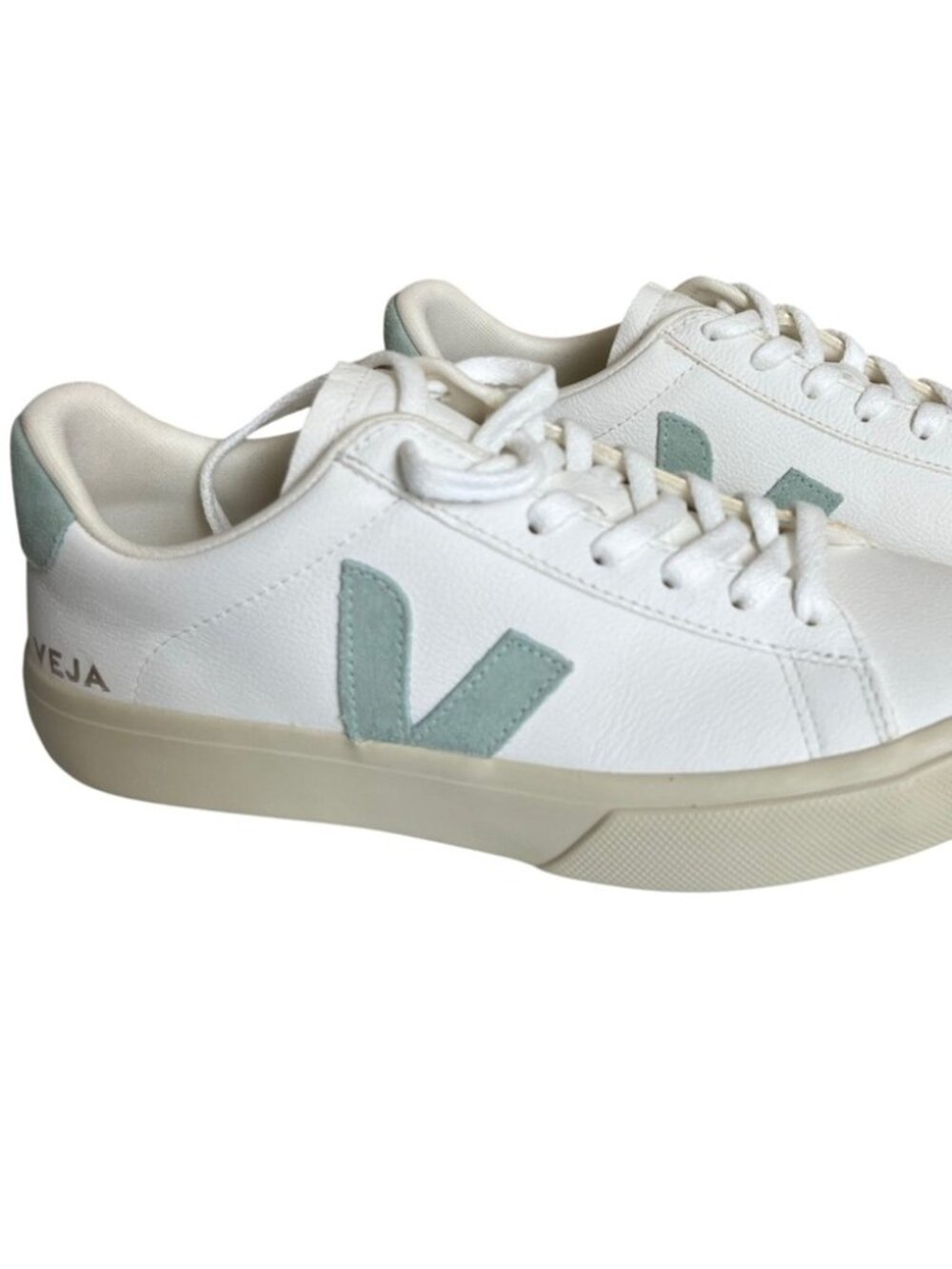 Veja Campo Sneaker Leather White Mint Green Women EU 39